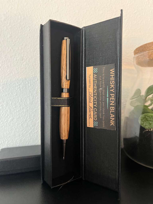 Handcrafted Whiskey Barrel Pen by Chris Power