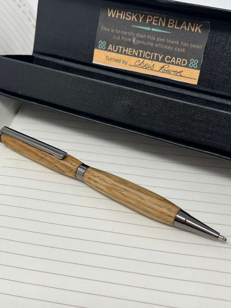 Handcrafted Whiskey Barrel Pen by Chris Power