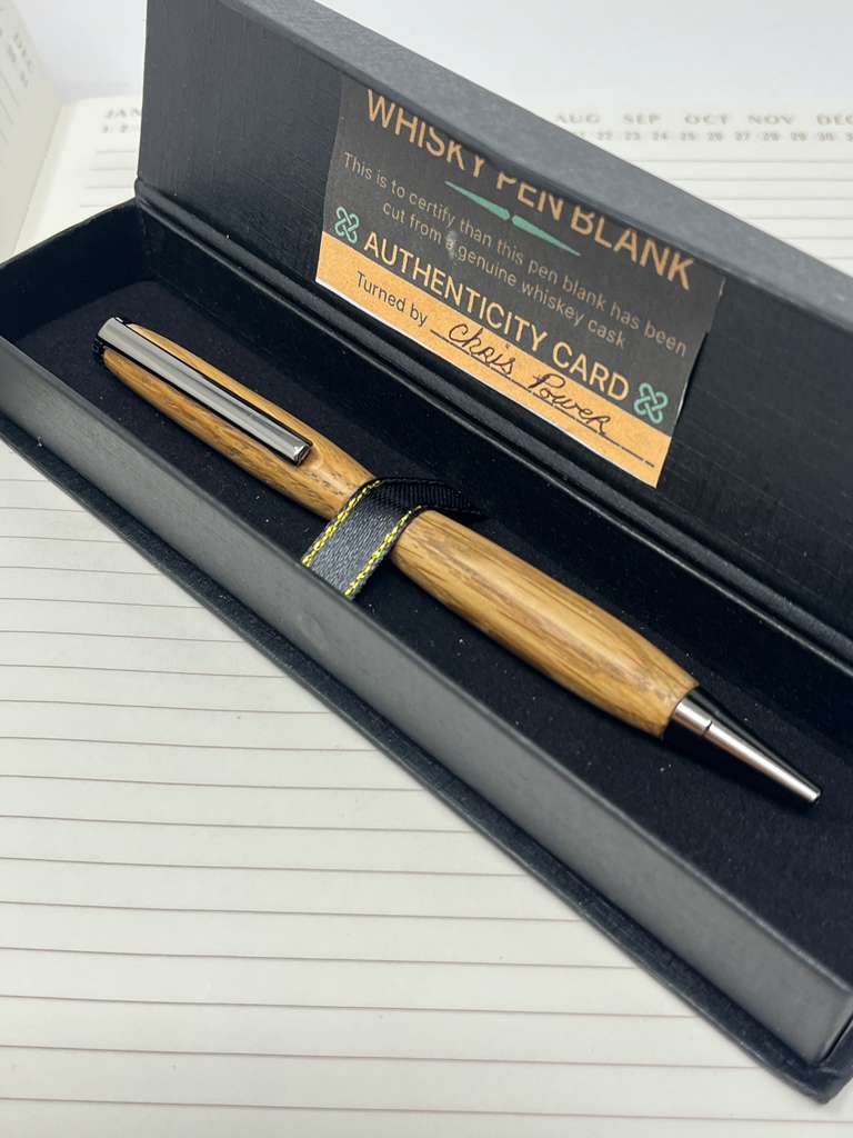 Handcrafted Whiskey Barrel Pen by Chris Power