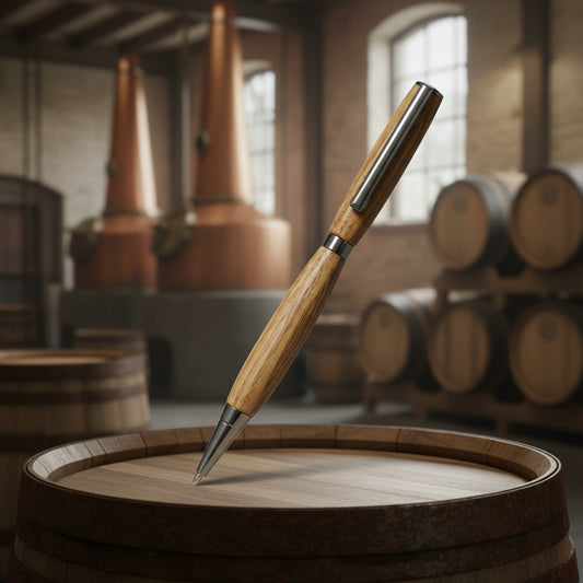 Handcrafted Whiskey Barrel Pen by Chris Power